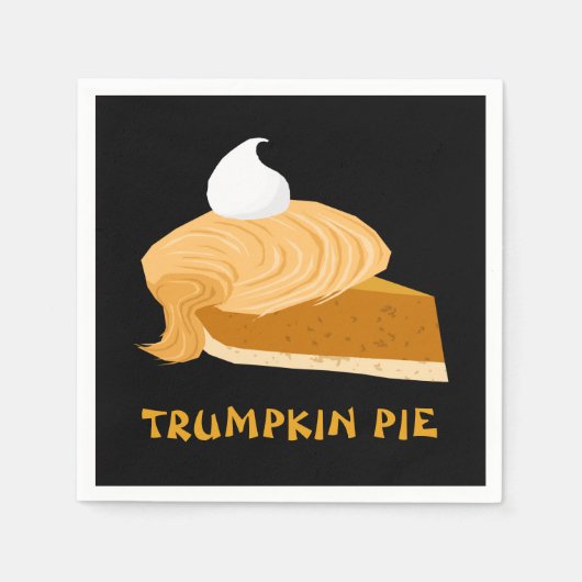 Serviette En Papier Drôle Donald Trump Trumpkin Pie (Devant)