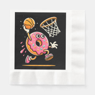 Serviette En Papier Drôle Donut Dunking Basketball Food Champ Sports D