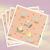 Serviette En Papier Drôle Doodle Poussins de Pâques Papier serviettes