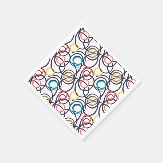 Serviette En Papier Drôle Doodles Scribblés (Coin)