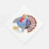 Serviette En Papier Drôle Drôle Carton Bleu Turquie avec des plumes pa (Coin)