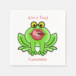 Serviette En Papier Drôle Embrasse Un Toad Thunder_Cove