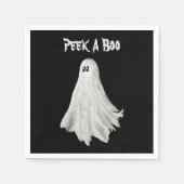 Serviette En Papier Drôle Fantôme D'Halloween Dessin Passé (Devant)