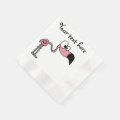 Serviette En Papier Drôle Flamant rose rose dessin d'oiseau (Coin)