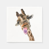 Serviette En Papier Drôle Giraffe serviettes sourire (Devant)