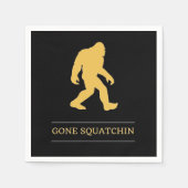 Serviette En Papier Drôle gros pied est parti squatchin Sasquatch (Devant)