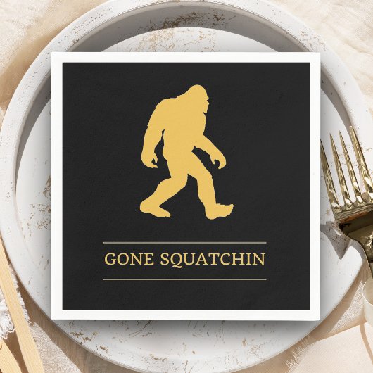 Serviette En Papier Drôle gros pied est parti squatchin Sasquatch