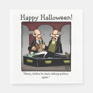 Serviette En Papier Drôle Halloween Humour déjeuner serviettes