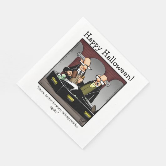 Serviette En Papier Drôle Halloween Humour déjeuner serviettes (Coin)