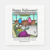 Serviette En Papier Drôle Halloween Humour déjeuner serviettes (Devant)