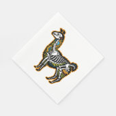 Serviette En Papier Drôle Halloween Llama Skeleton Graphisme - (Coin)