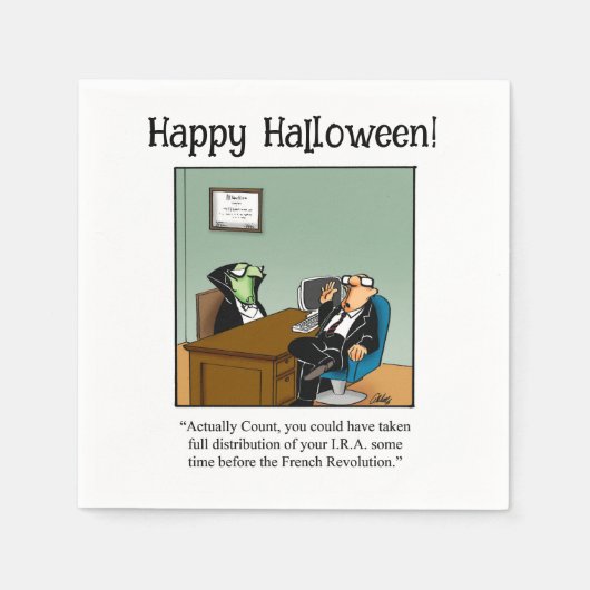 Serviette En Papier Drôle Halloween Party Napkins (Devant)