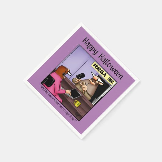 Serviette En Papier Drôle Halloween Party Napkins (Coin)