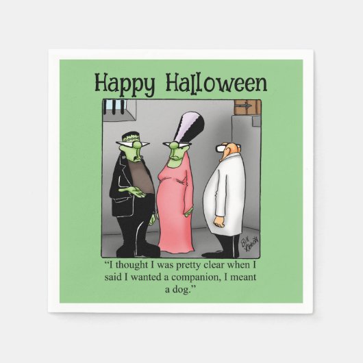 Serviette En Papier Drôle Halloween Party Napkins (Devant)