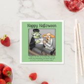 Serviette En Papier Drôle Halloween Party Napkins (En situation)