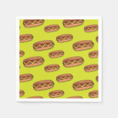Serviette En Papier Drôle Hot Dog Conception alimentaire (Devant)