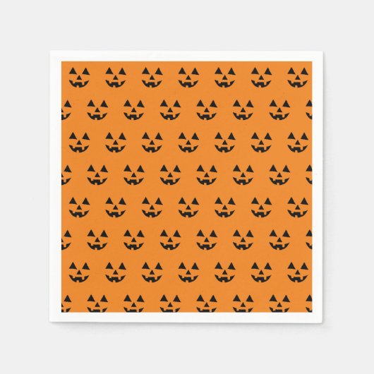 Serviette En Papier Drôle Jack O Lanter Halloween Art Simple Jack O (Devant)