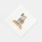 Serviette En Papier Drôle Jam de la Giraffe de Pun (Coin)