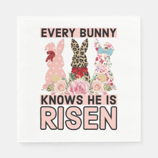Serviette En Papier Drôle Jésus Pâques, Chaque Lapin Sait Qu'Il Est Re