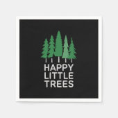 Serviette En Papier Drôle Joyeux Petits Arbres Cadeaux Camping (Devant)
