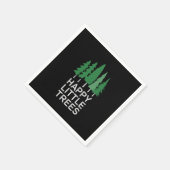 Serviette En Papier Drôle Joyeux Petits Arbres Cadeaux Camping (Coin)