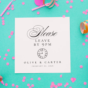 Serviette En Papier Drôle Leave By 21H Cocktail Mariage