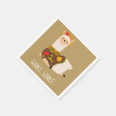 Serviette En Papier Drôle Llama Turquie Thanksgiving (Coin)