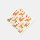 Serviette En Papier Drôle Llamas de Noël (Coin)