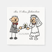 Serviette En Papier Drôle Mariage (Devant)