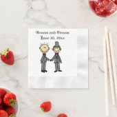 Serviette En Papier Drôle mariage homosexuel pièces dessin (En situation)