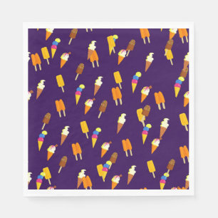 Serviette En Papier Drôle mignon crème glacée cône Motif Nourriture es