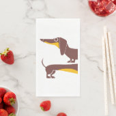 Serviette En Papier Drôle mignon dachshund pour parent chien long (En situation)