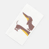 Serviette En Papier Drôle mignon dachshund pour parent chien long (Coin)
