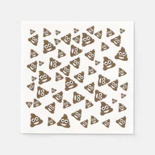 Serviette En Papier Drôle mignon Poop Emoji Motif