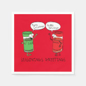 Serviette En Papier Drôle Noël Cartoon Cuisines épices (Devant)