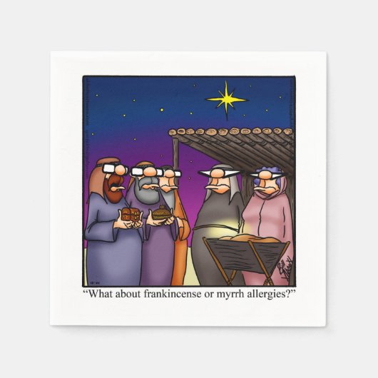 Serviette En Papier Drôle Noël Humour fêtes serviettes (Devant)