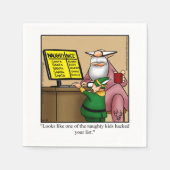 Serviette En Papier Drôle Noël Père Noël Humour serviettes (Devant)