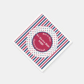 Serviette En Papier Drôle Nuit Électorale 2024 Rouge Blanc Bleu (Coin)
