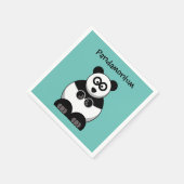 Serviette En Papier Drôle Pandamonium Panda Cartoon, Mignonne Pun Stre (Coin)