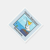 Serviette En Papier Drôle pélican de pêche (Coin)