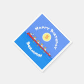 Serviette En Papier Drôle pélicans rameurs dessin animé (Coin)