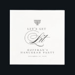 Serviette En Papier Drôle Personnalisé Lit Hanoukka Party Cocktail<br><div class="desc">Drôle Personnalisé Lit Hanoukka Party Cocktail Napkins</div>