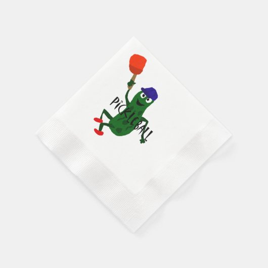 Serviette En Papier Drôle Pickleball (Coin)