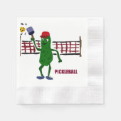 Serviette En Papier Drôle Pickleball Jouer Pickleball Art Design (Devant)