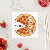 Serviette En Papier Drôle pizza pepperoni mignonne (En situation)