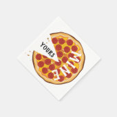 Serviette En Papier Drôle pizza pepperoni mignonne (Coin)