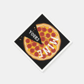 Serviette En Papier Drôle pizza pepperoni mignonne citation rouge noir (Coin)