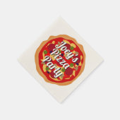 Serviette En Papier Drôle pizza pepperoni sur mesure fête d'anniversai (Coin)