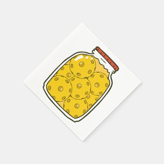 Serviette En Papier Drôle pot de Pickleball (Coin)