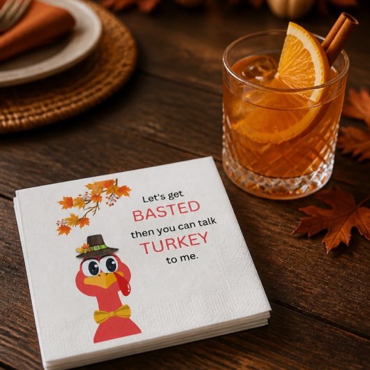 Serviette en papier drôle pour Thanksgiving